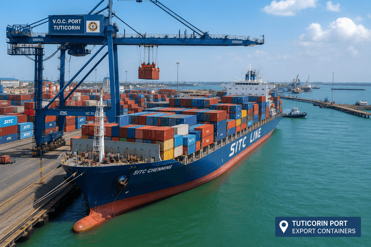 Cargo shipping at Tuticorin Port